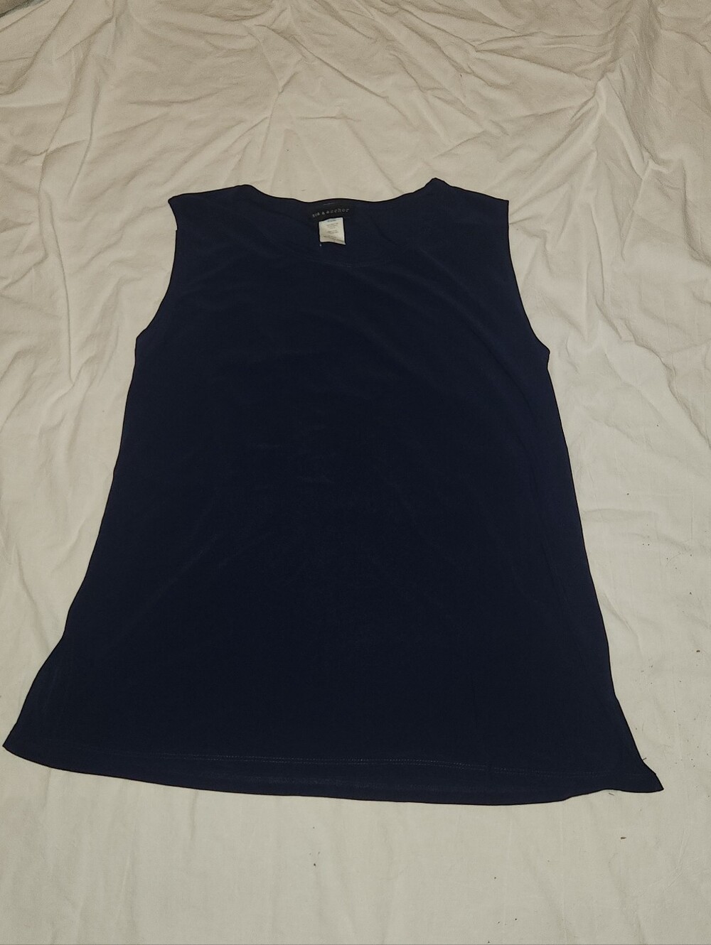 NWT Sea & Anchor Navy Sleeveless Top Sz SM